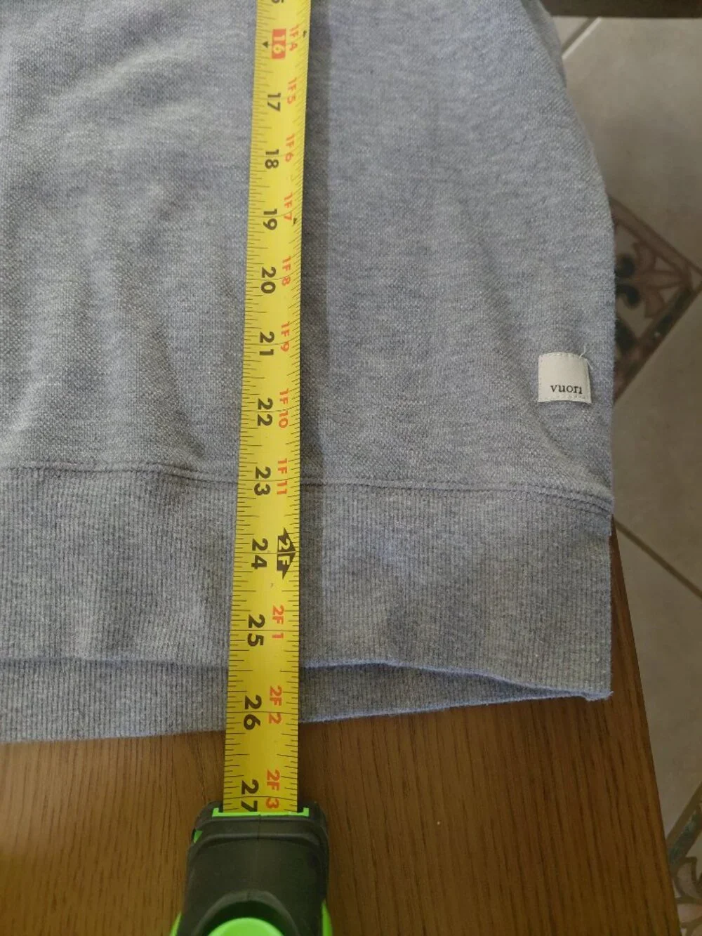 Vuori Mens Jeffrey Pullover Gray Fleece Pocket Sweater Top